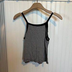 Black and white striped tank